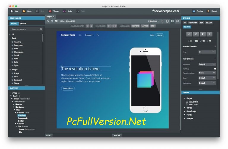 Bootstrap Studio 2.7 Cracked Professional Full Free Download