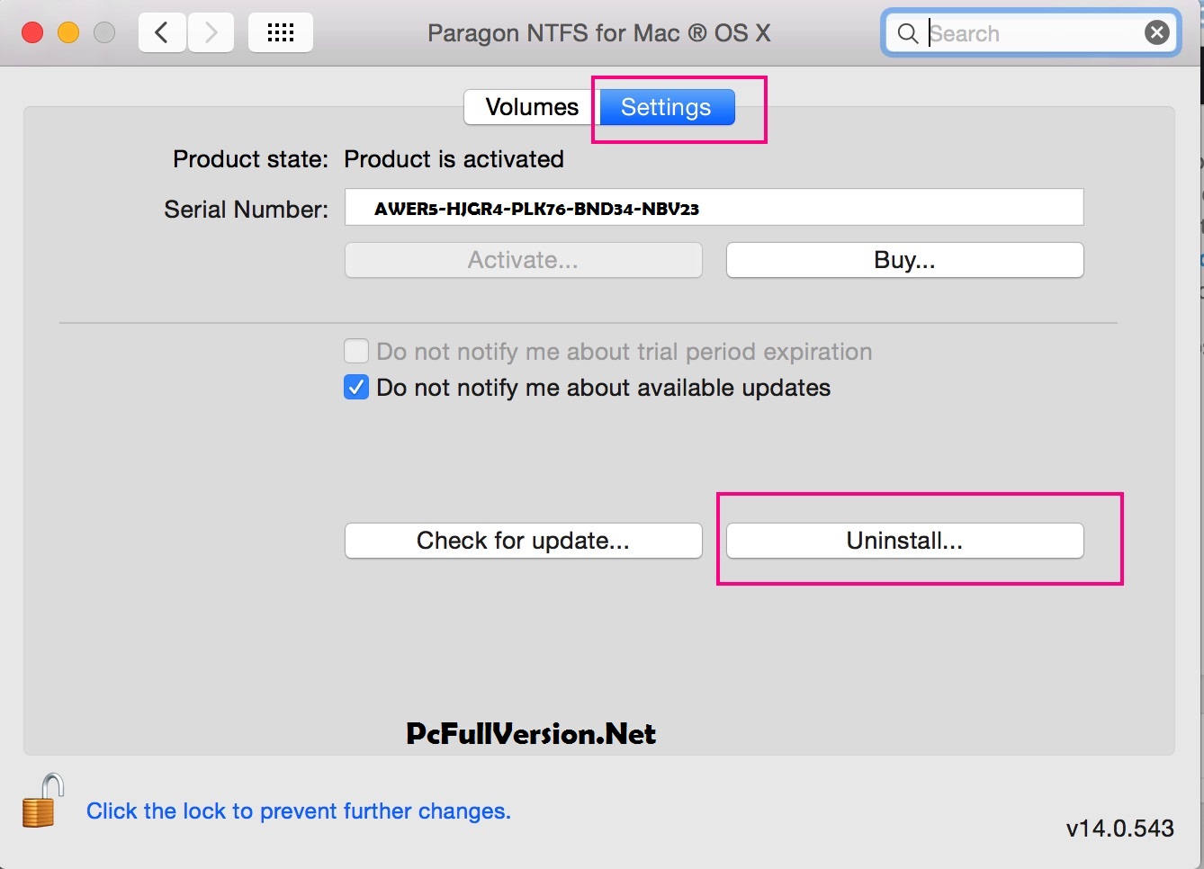 Paragon NTFS Serial Number