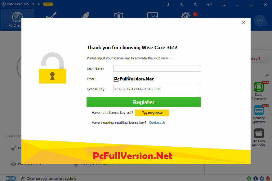 Wise Care 365 Pro License Key