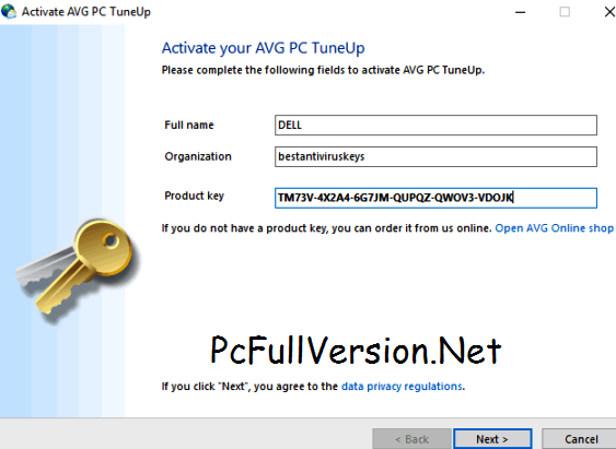 AVG PC TuneUp Product Key