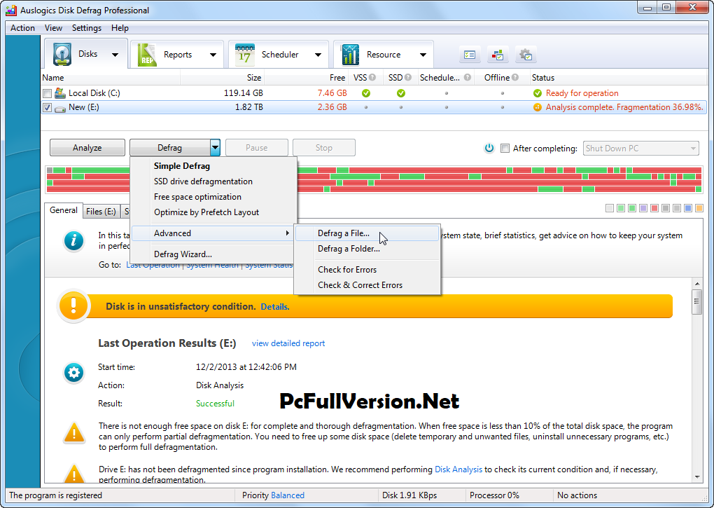 Auslogic Disk Defrag Pro Serial Key