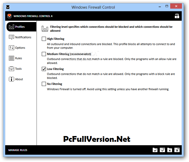 Windows Firewall Control Key