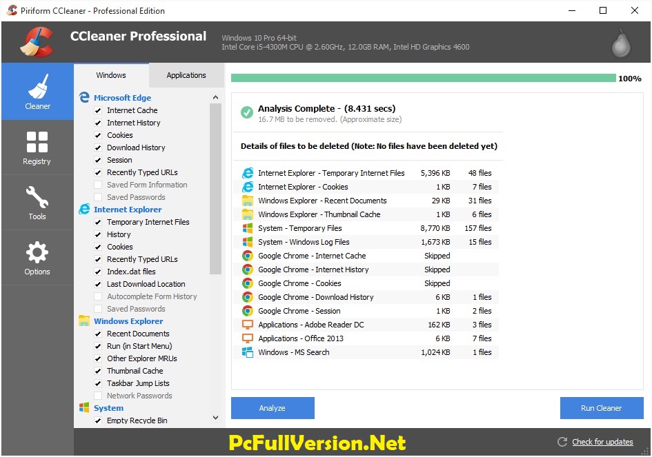 CCleaner Professional Serial Key